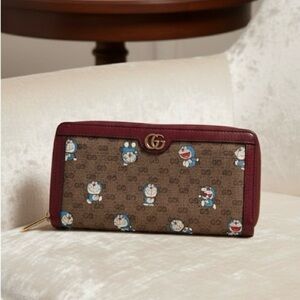 COA Gucci x Doraemon Zip Around Long Wallet